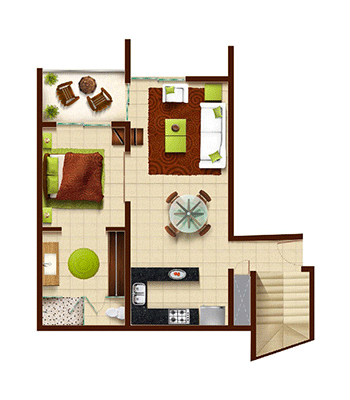 1 Bedroom Penthouse model G