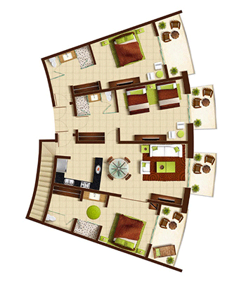 3 Bedrooms Penthouse model J