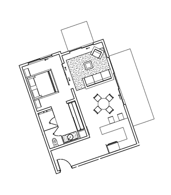 Modelo de Residencia de 1 Recamara en Playa del Carmen Modelo S