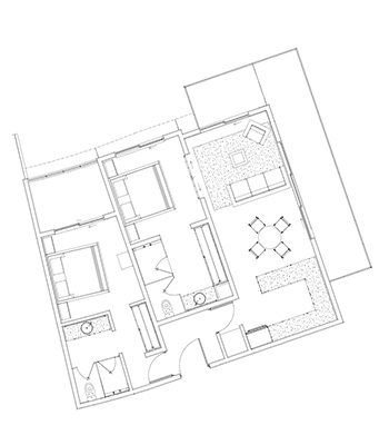 Residence model of 2 Bedrooms at Playa del Carmen Model E