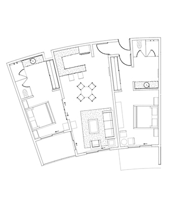 Residence model of 2 Bedrooms at Playa del Carmen Model Q